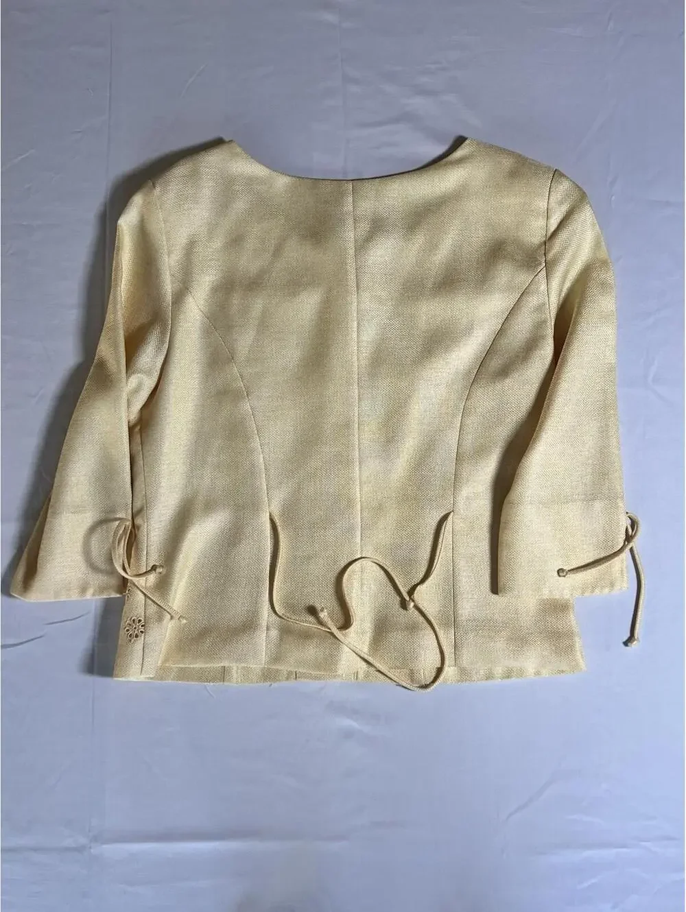 Jessica Howard‎ Women’s Cream Linen Blend Jacket Blazer Size 14 USA Made